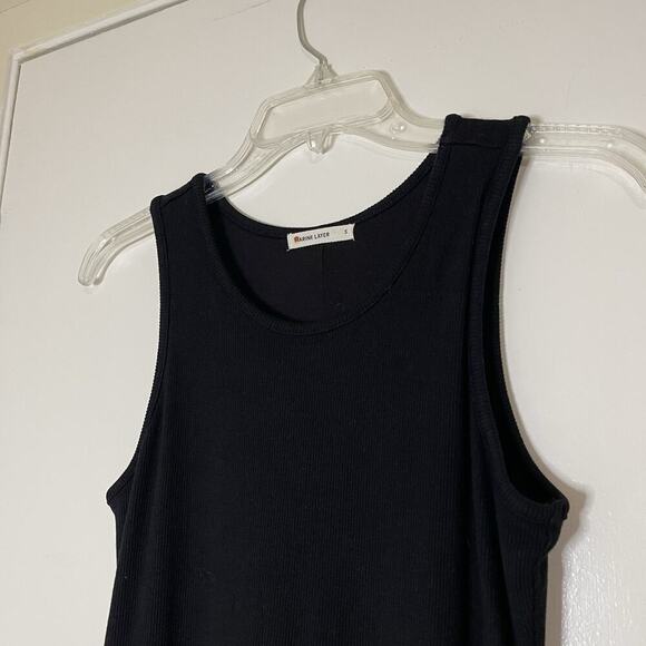 Marine Layer Lexi Rib Daytime Midi bodycon black Dress small - Picture 3 of 7